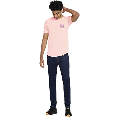 Image of Bewakoof Men's Printed 100% Cotton T-Shirt - Regular Fit, Round Neck, Half Sleeves