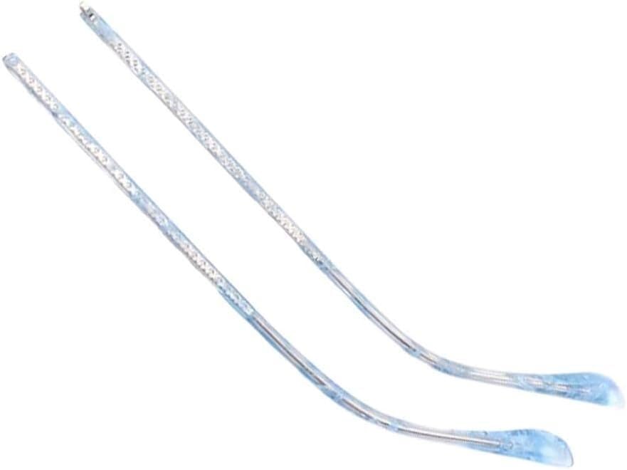 Patillas de repuesto azul transparente de plástico, piezas para reparación de monturas