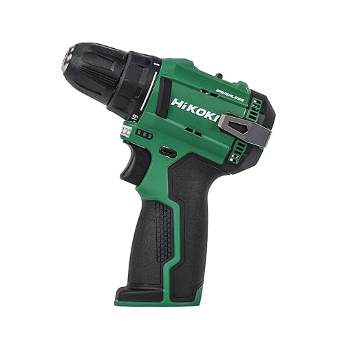 Image of HIKOKI DS12DF - Cordless Driver Drill, 12V With 10mm Keyless Drill Chuck, Brushless Motor, 2 Speed Gear, 35 Nm Tightening Torque, Built-In Led Light, 1 Kg, 2 Batteries, Charger & Carry Case Included