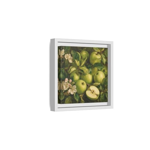 Tableau déco pommes vertes pour illuminer une petite cuisine sombre