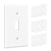 Cable Matters (10-Pack) Single-Gang Toggle Switch Wall Plate (Wall Switch Cover) in White