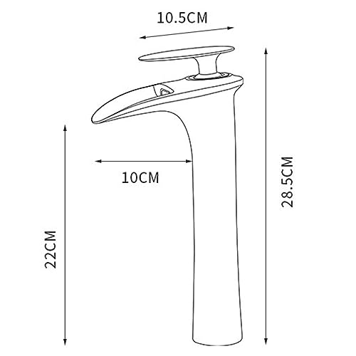 Robinets pour lavabo anti-éclaboussures avec mitigeur cascade gris