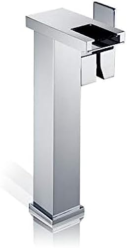 Robinet de douche cascade monotrou avec commande fluide en chrome brillant