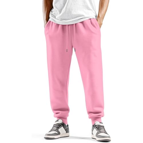 Hawyet Mens Jogger Sweatpants Drawstring Elastic Waist Cotton Joggers Pants Lightweight Tapered Workout Sweatpants2