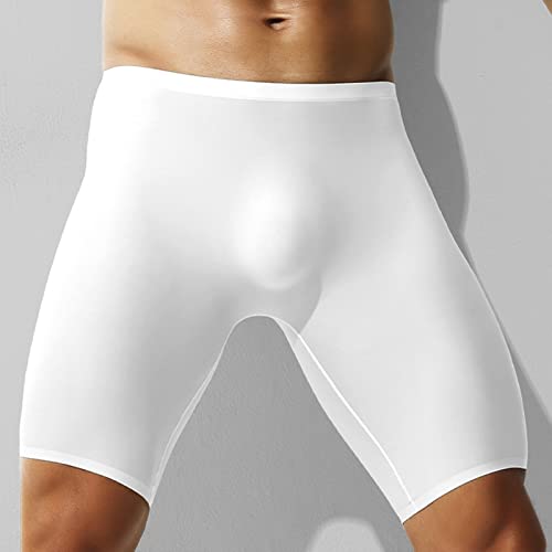 Evankin Mens Ice Silk Boxer Brief Long Leg Ultra-Thin Underwear Breathable Seamless Comfortable Shorts3
