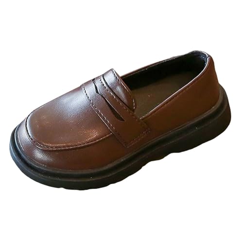 IWIHMIV Girls Dress Shoes Comfortable Casual Slip On Princess Party Wedding Platform Mary Jane Flat Shoes for Girls