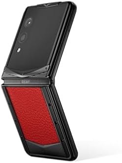 VERTU Quantum Flip Calfskin Series Android Smartphone, Snapdragon 8 Gen 4, 6.9" OLED 120Hz Display, 16GB RAM 1TB Storage, Quantum Privacy System,65W Fast Charging,Dual Screen Design(Raspberry Red)