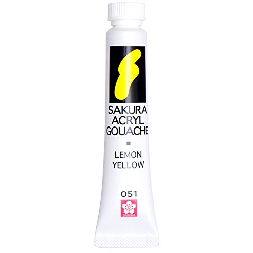サクラクレパス 絵の具 アクリルガッシュ レモンイエロー 5個 AGW-SP#051