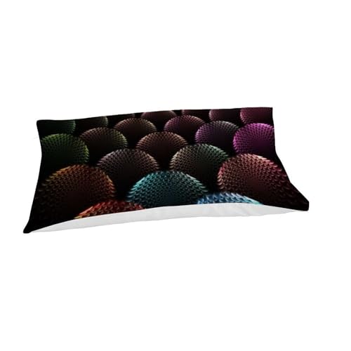 Housse de couette single 135x200cm microfibre boules colorées