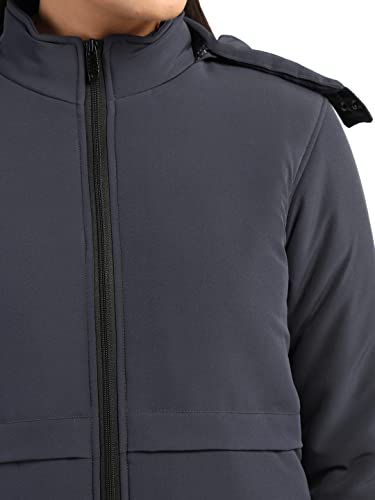 Image of CHKOKKO Women's Winter Quilted Jacket Darkgrey S