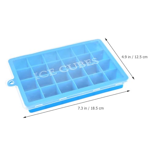 Molde de silicona para cubitos de hielo 24 cavidades con tapa 3 pzas miniatura 2
