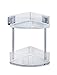 Produktbild WENKO Badezimmer Eckregal Mod. Quadro Duo ohne Bohren 2 Etagen rostfreier Edelstahl Halterung Pflegeleichte Duschablage 28 x 32,5 x 19,5 cm