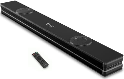 Sound Bar, Sound Bar with Dual Built-in Subwoofer, 38 Inch 2.1 Sound Bar for TV, 90W Wired & Wireless Bluetooth 5.0, HDMI/Optical/Aux/USB, Wall Mountable, Surround Sound System for Home Theater 2023