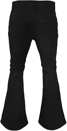 Botten 70s Disco Pants Mens Bell Bottom Jeans Pants 60s Vintage Denim | 70s Disco Party Trousers | Stretchy, High Waisted, Retro Stylish, Flared Pants, 70s Theme Clothing, Halloween Costume