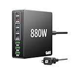 880W USB C Charger Block Charging Station 8 Port Fast Chager 140W PD PPS AVS HUB Laptop MacBook Charger Compatible with All iPhone 17 Pro Max/17 Air/16 SE/Samsung Galaxy 25/ MacBook Pro/Air/iPad Pro