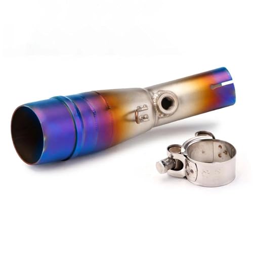 Motorrad Auspuffrohr Für Yamaha XMAX300 X MAX Xmax 300 2017-2024 51mm Interface Auspuff Mittel Link Rohr Verbinden Motorrad Auspuff(Farbe 2)