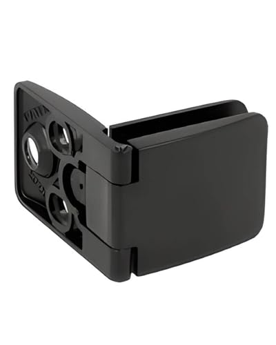 Gedotec Bisagra de puerta de vidrio medio charnela SQUARE I Montaje sencillo de la placa de vidrio mediante sujeciones I Uso en el centro - diseño abierto