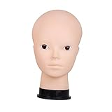 B Baosity 22 Famale Perücke Gläser Display Styling mit Mount Loch für Wimpern Make-Up Praxis Hause Salon liefert - Weiß Kein Make-Up