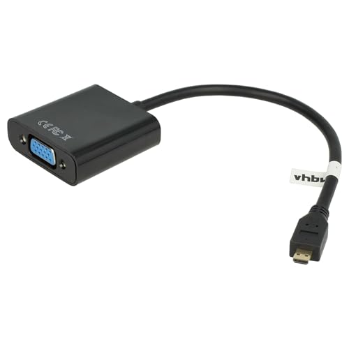 vhbw Adattatore da Micro HDMI a VGA Compatibile con Rasperry PI 400 per Monitor, TV, PC, Laptop, televisore, Computer Portatile