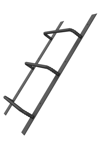 3-Rung Window Well Ladder, Heavy Duty Steel Basement Egress Ladder, Fire Escape Ladder for Emergency Home Safety(34.2