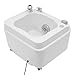 Foot Spa Bath Massager with Bubble, 55W Portable Electric Heated Foot Bath Tub with 7-Color LED Lights, Built-in Hand Shower, Drain Plug & Wheels for Home, Beauty Salons, Feet Stress Relief
