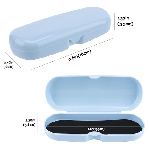 Image of 2 Pcs Plastic Eyeglasses Cases, Portable Transparent Eye Glasses