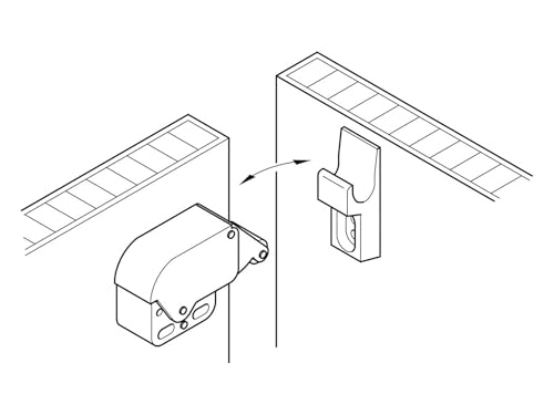 Hafele Side Mounted - Mini Touch Latch - For Press To Open Cupboard Doors - Zinc Plated