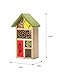 Premium Bug Hotel Kit Cedar Wood Insect Hotel Insect House - Backyard Bee House, Nesting Habitat Shelters, Garden Shelter for Bees, Butterflies, Bugs,Heavy Duty Thickness Colorful