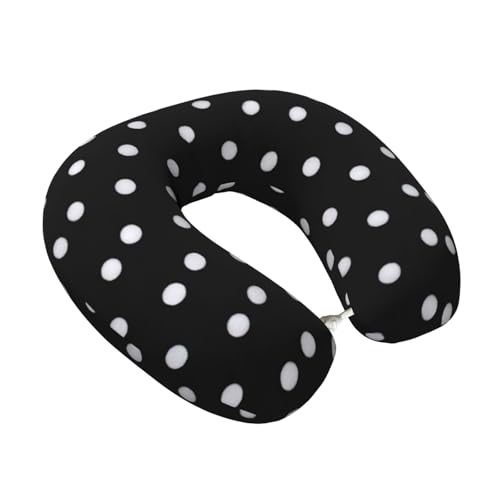 Almohada cervical de espuma con funda negra y blanca miniatura 2