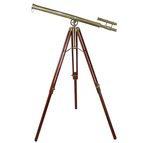 Urban Designs Antiqued Brass 58-inch Handcrafted Gold Decorative Telescope