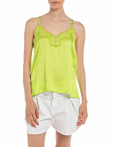 Replay W2069 Canottiera da Donna, 966 Verde Lime, XS