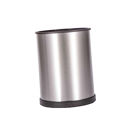 SOLUSTRE Stainless Steel Utensil Holder with Compartments Rotatable Kitchen Organizer for Countertop Storage Draining Design for Quick Drying Cooking Tools Stable and Lightweight