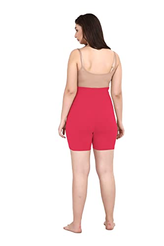 Image of Women's Cotton Maternity Shorts Over The Belly for Pregnant Women for Pre & Post Pregnancy