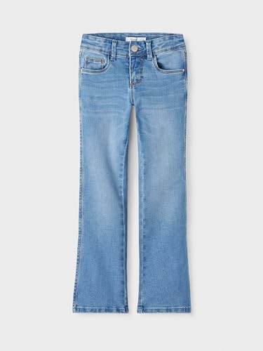 NAME IT Girl's NKFPOLLY Skinny Boot Jeans 1142-AU NOOS Jeanshose, Medium Blue Denim, 110 – Ansicht 5