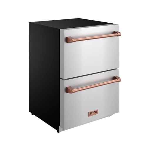 Image of 24 Inch Undercounter Built-In /Freestanding Drawer Freezer - Stainless Steel /Rose Gold | Gordon Ramsay Series