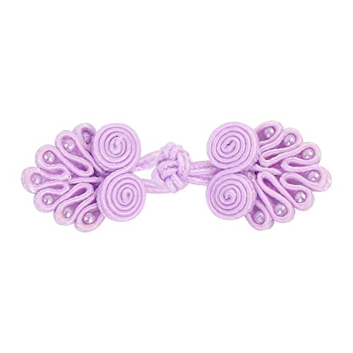 5Pcs Chinese Knots Frog Buttons Closure Sewing Buttons Fasteners For Diy Sewing Coats Cheongsam Cloak Sweater Bridal Costume(White) #TOP6