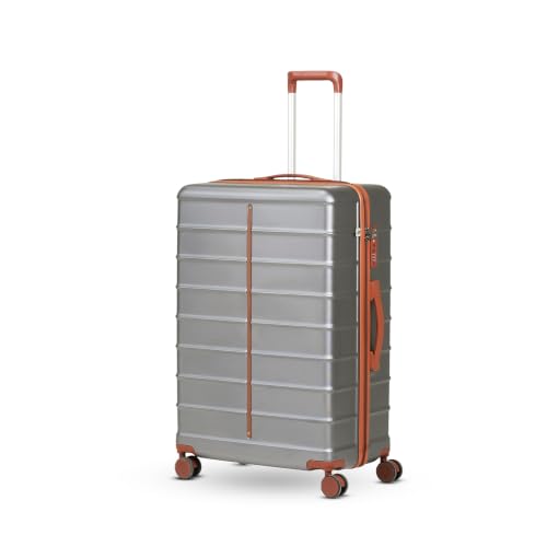 Image of Assembly Medium Check-in Luggage with Anti-Theft Features & TSA Lock, Durable Polycarbonate Hard Shell Suitcase for Travel, Grey, 24-Inch