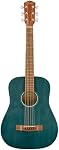 Fender FA-15 3/4 Scale Steel String Acoustic Guitar, with 2-Year Warranty, Blue, with Gig Bag