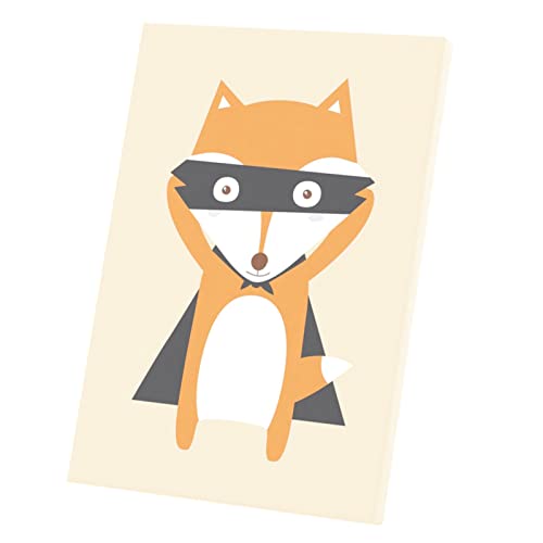 Illustration enfant renard mignon tableau décoratif chambre