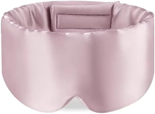 100% Mulberry Silk Sleep Mask, Large Adjustable Eye Cover for Sleeping, Comfortable, Pressure-Free and Breathable Sleeping Masks for Women Men – Pink 100% Mulberry Silk Sleep Mask, Large Adjustable Eye Cover for Sleeping, Comfortable, Pressure-Free and Breathable Sleeping Masks for Women Men – Pink
