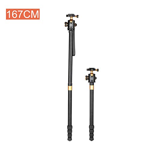 LLluckyHW Aluminiumlegierung Stativ und Stativtasche und 360° Panorama Kugelkopf für Spiegelreflexkamera DSLR-Tripod mit…