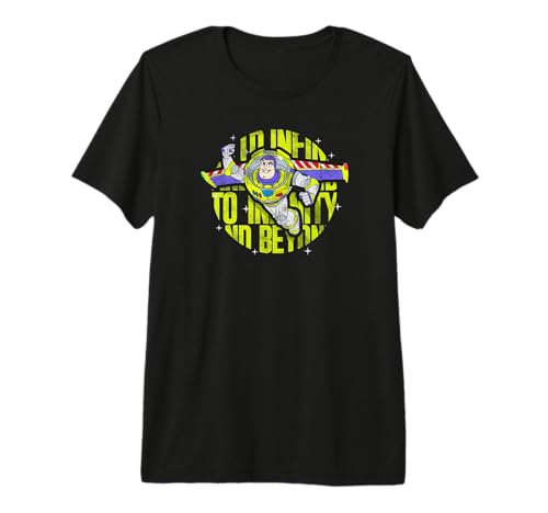 T-shirt Buzz Lightyear To Infinity Distressed Disney Pixar premium pour adulte gris