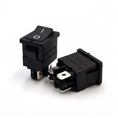 Commutateur à bascule ON OFF 4 pin AMNOOL coupure bipolaire sécurisée 250V 10A