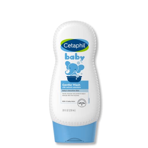 Image of Cetaphil Baby Body Wash with Half Baby Lotion, Gentle Wash with Organic Calendula, Soothes Dry, Sensitive Skin for Everyday Use, Gentle Fragrance, Soap Free, Hypoallergenic, 7.8oz