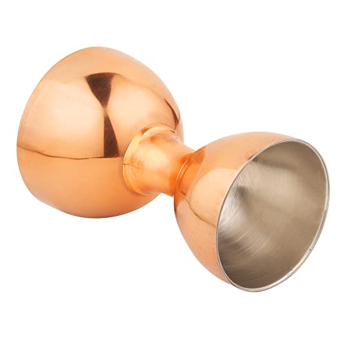 Image of Anything & Everything Stainless Steel Premium Peg Pourer Jigger Cup, Alcohol Whisky Wine Cocktail Shot Glass Perfect for Home Bar Double Side Tool (Rose Gold)