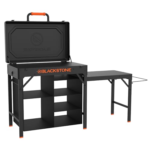 Blackstone 2237 On-The-Go Prep Table with Collapsible Carry Case Design, Powder Coated Steel, Black