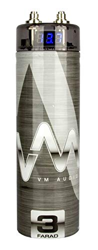 New VM Audio SRCAP3.0 3 Farad Car Hybrid Digital Power Capacitor Blue LED Cap