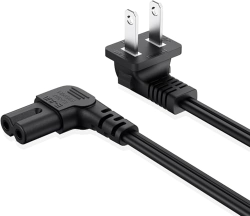 10FT Long 2 Prong AC Elliptical Power Cord for YOSUDA, GUGTTR, WESTIONC, ANCHEER Under Desk...