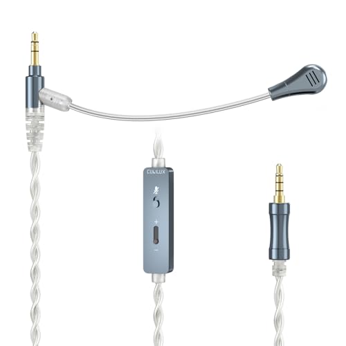 Cubilux 3.5mm �w�b�h�z���p�����P�[�u�� �u�[���}�C�N�t���A�~���[�g�X�C�b�`�E���ʒ����Ή��A�⃁�b�LAUX�P�[�u�� �ʘb/�{�C�X�`���b�g/�Q�[���@�p�AWH-1000XM6/XM5/XM4�AStudio Pro�ASolo�Ή��A1.2m