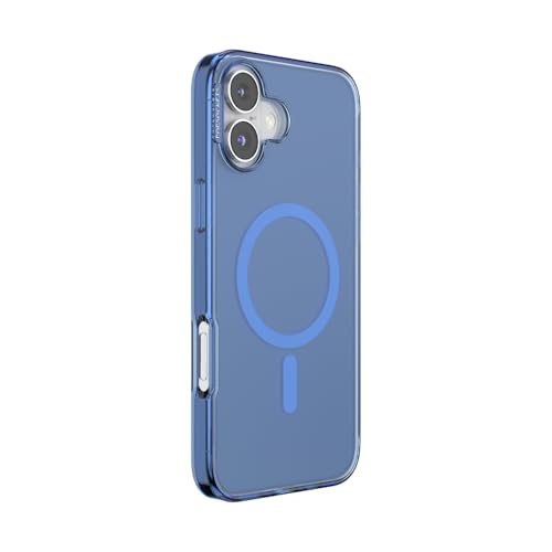 Image of PopSockets iPhone 16 Plus Case Compatible with MagSafe, Phone Case for iPhone 16 Plus, Wireless Charging Compatible, Case Only - Vermeer Blue